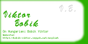 viktor bobik business card